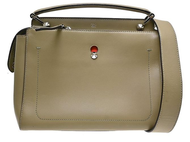 Borsa Convertible Fendi DotCom in Pelle Medium Beige