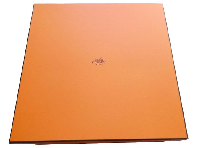 Caixa Hermès Laranja para mala de mão Hermès Birkin 35 Branco