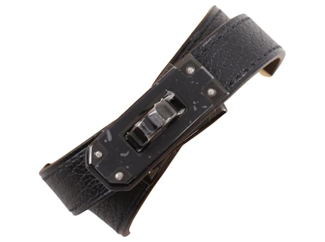 Hermès Kelly Bracelet Double Tour Preto 