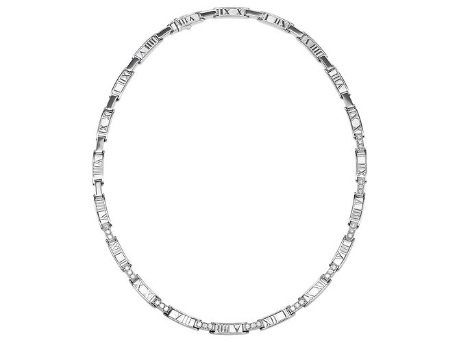 Collier ras-du-cou Tiffany & Co. Atlas Argenté