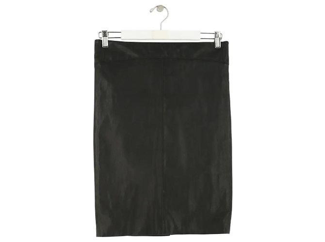 Gonna in pelle nera Ba&Sh Nero