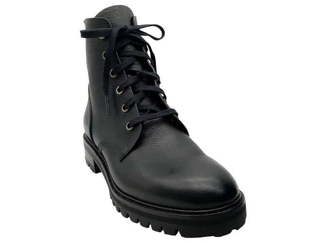 Botas de combate Storm de cuero negro Pedro Garcia