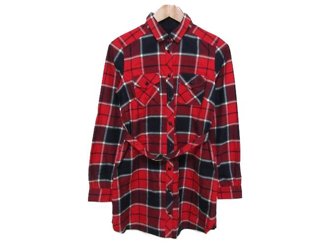 Autre Marque Camicia a maniche lunghe Blue Label Crestbridge Check Rosso