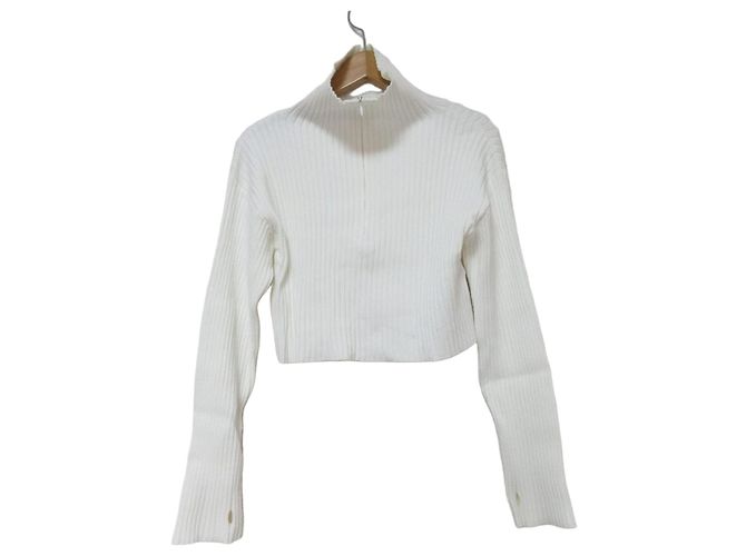 Autre Marque Jersey de punto acanalado corto Snidel Blanco