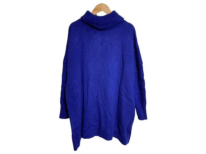 Autre Marque Suéter Poncho de Malha DF STUDIO Azul