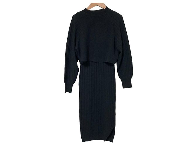 Autre Marque All Saints Strickkleid-Set Schwarz