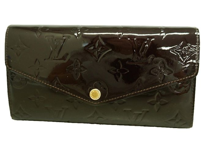 Louis Vuitton Vernis Portefeuille Sarah Long Wallet Burdeos