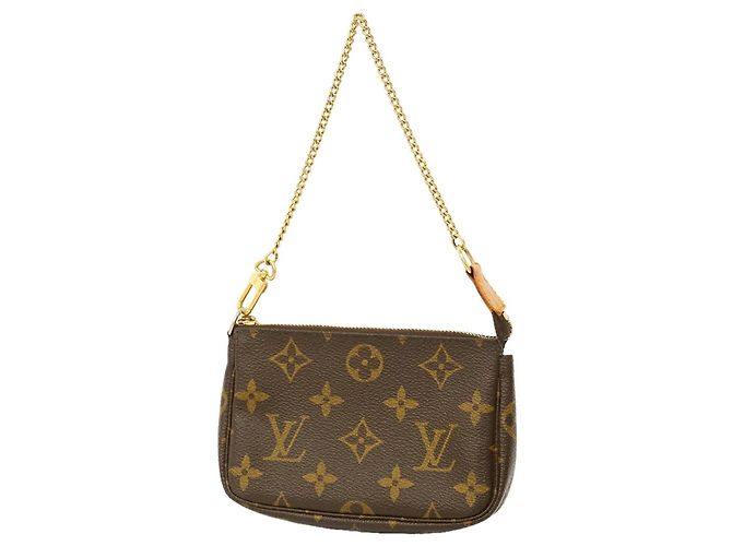 Louis Vuitton Monogram Mini Pochette Accessoires Marrone