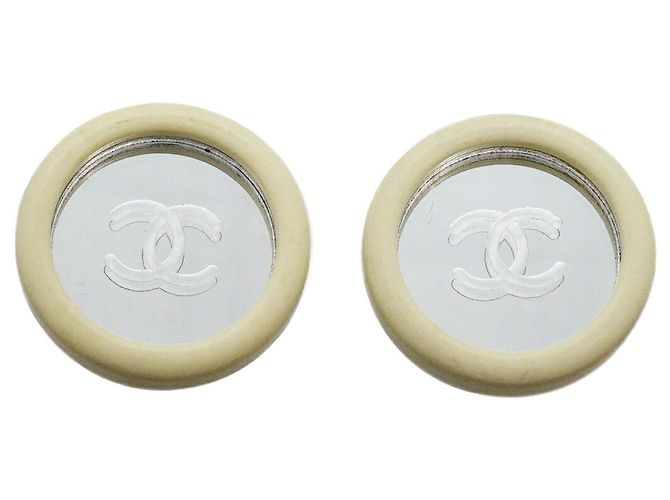 Orecchini a clip Chanel Oro e Bianco D'oro