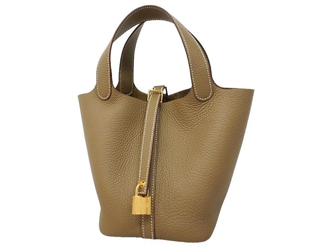 Hermès Sac à main Hermes Picotin Lock PM Taupe