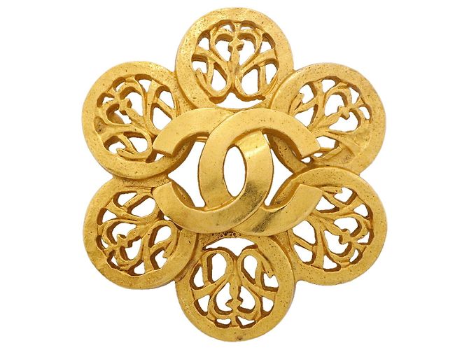 Spilla Chanel placcata oro D'oro