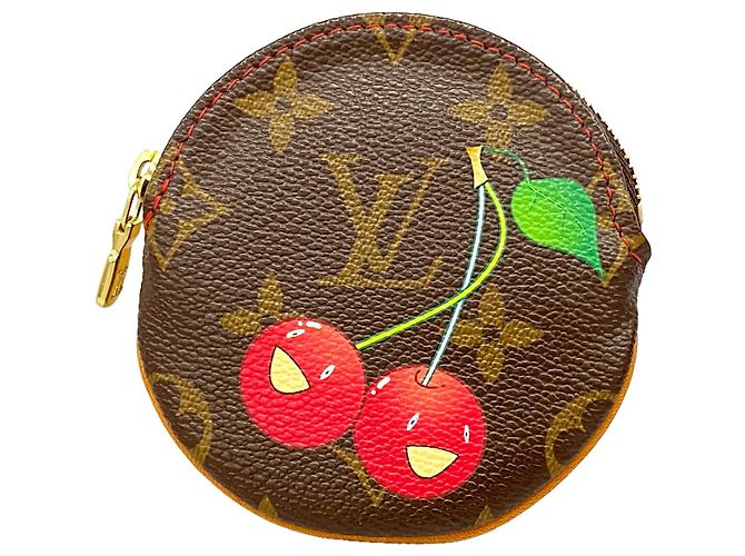Portamonete Louis Vuitton Monogram Cherry Marrone Rosso