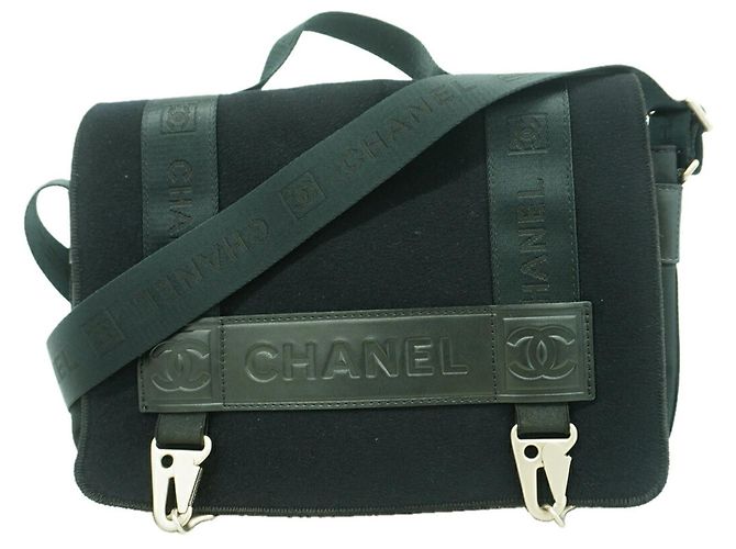 Borsa Chanel Sport in pelle e feltro Nero