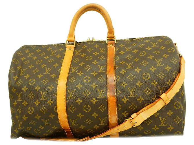 Louis Vuitton Monogram Keepall Bandoulière 50 Braun