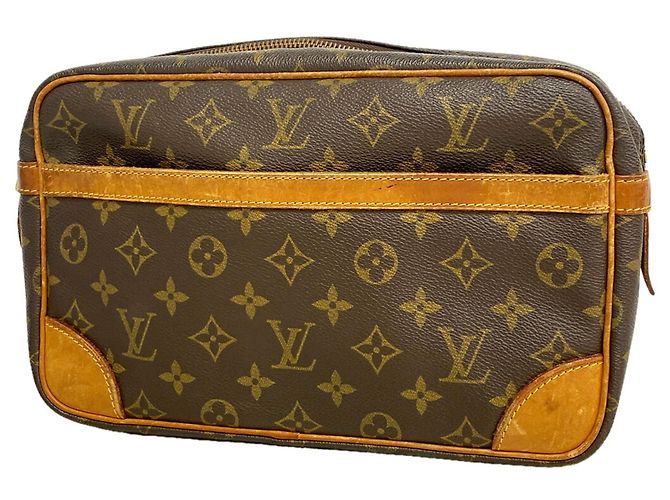 Borsa a Clutch Louis Vuitton Monogram Compiegne 28 Marrone