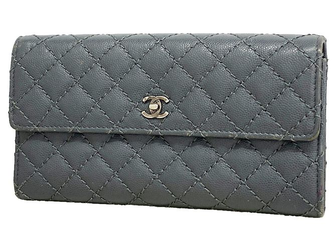 Carteira Longa Chanel Matelassé Marrom