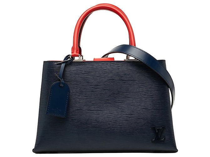 Louis Vuitton Blue Epi Kleber PM Azul Azul marinho