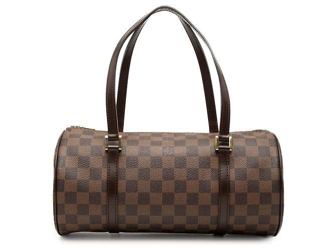 Louis Vuitton Brown Damier Ebene Papillon 30 Marrone
