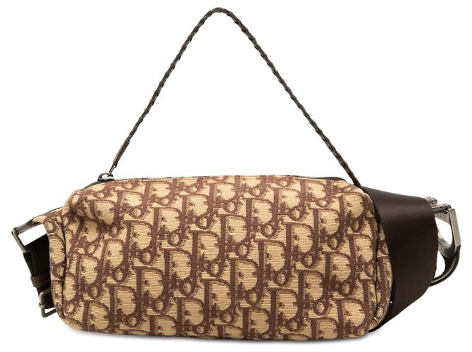 Dior Brown Oblique Canvas Flight Shoulder Bag