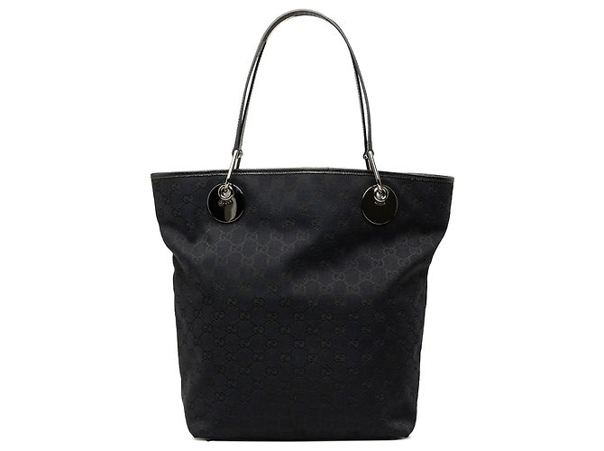 Borsa Tote Gucci Large GG Canvas Eclipse Nera Nero