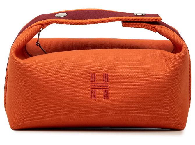 Étui Hermès Orange Small Toile Bride A Brac