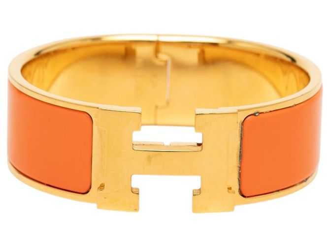 Hermès Clic Clac H Armband GM breit emailliert orange 
