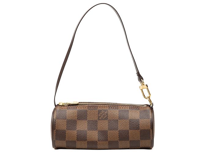 Louis Vuitton Brown Damier Ebene Papillon Pochette Marrone