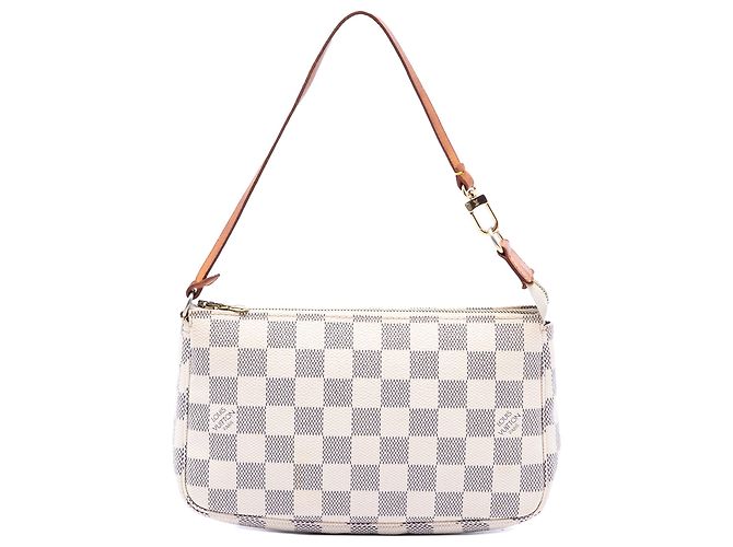 Louis Vuitton White Damier Azur Pochette Accessoires Branco