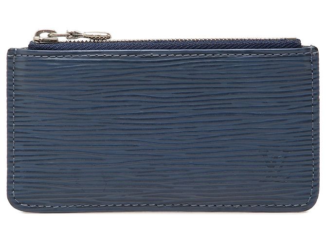 Louis Vuitton Blue Epi Schlüsseletui Blau Dunkelblau