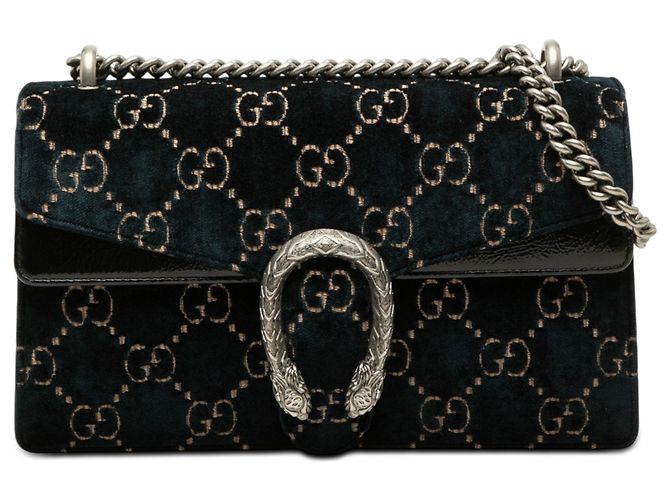 Borsa a tracolla Dionysus in velluto GG blu Medium di Gucci Blu navy
