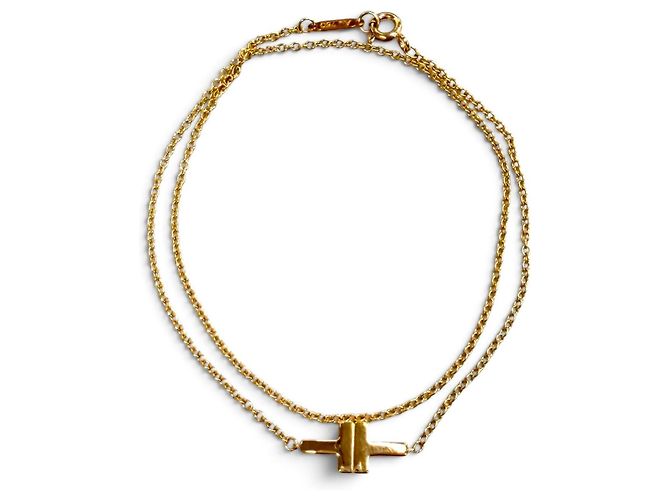 Tiffany & Co Pulsera Tiffany T TWO de doble cadena Dorado