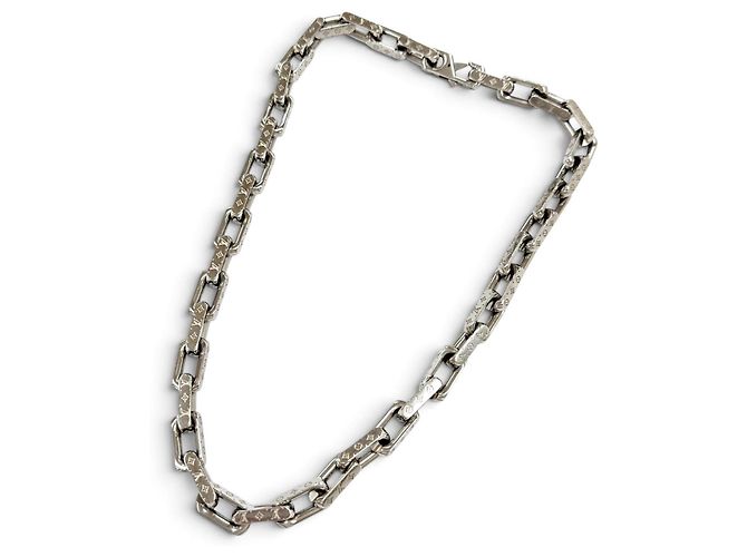 Louis Vuitton M00307 Collier Chain Monogram Necklace Silvery