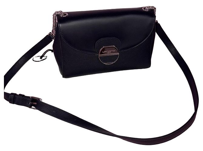Autre Marque Borsa a tracolla Lancaster in pelle nera Nero