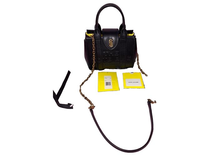 Marc Jacobs schwarze Ledertasche Tote Bag