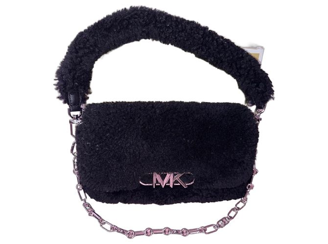 Borsa a tracolla in ecopelliccia nera Michael Kors Nero