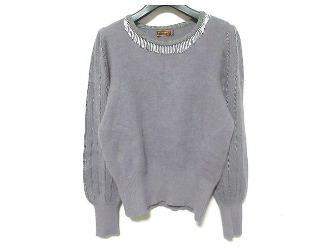 Yves Saint Laurent Wollstrickpullover Lila Dunkelviolett