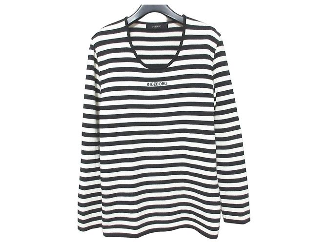 Autre Marque Ingeborg Border Strickpullover Schwarz