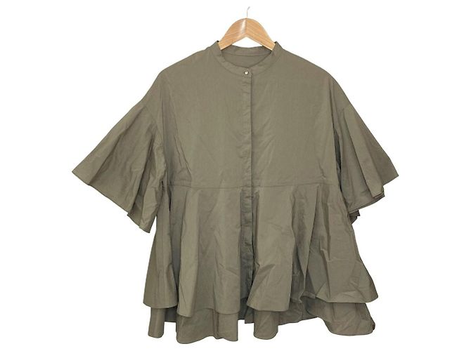 Autre Marque Blusa de algodón a capas IENA Verde Caqui