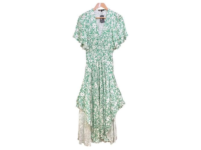 maje Vestido Longo Assimétrico Verde