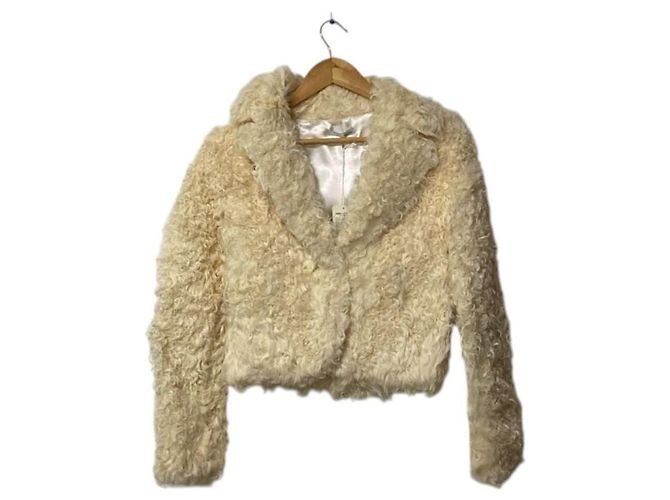 Autre Marque Sugar Rose Lammfelljacke Weiß Aus weiß