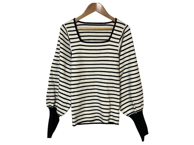 Autre Marque Pullover in maglia AKTE Nero Bianco