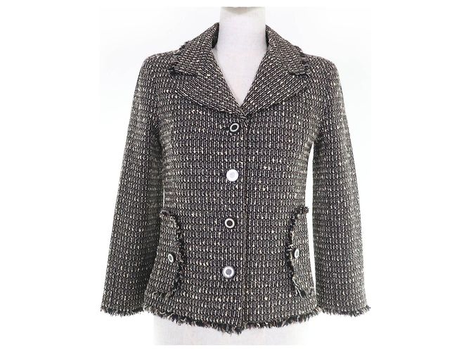Chanel Tweed Jacket Brown