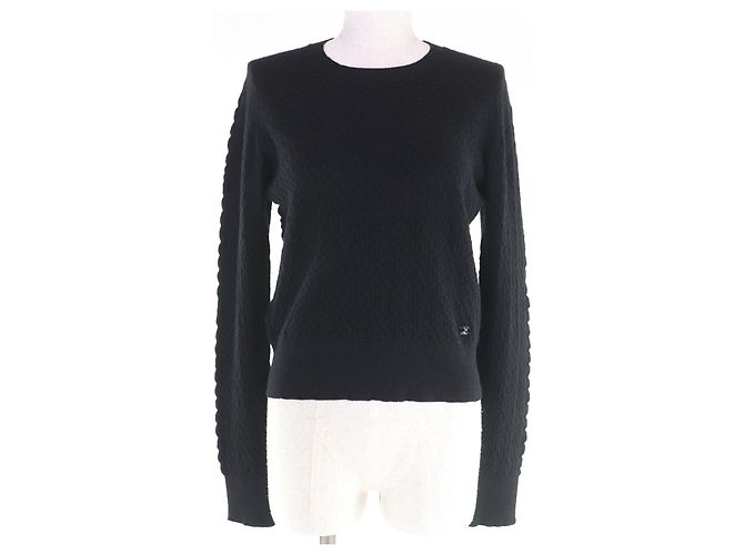 Chanel COCO Mark Kaschmir-Strick Schwarz