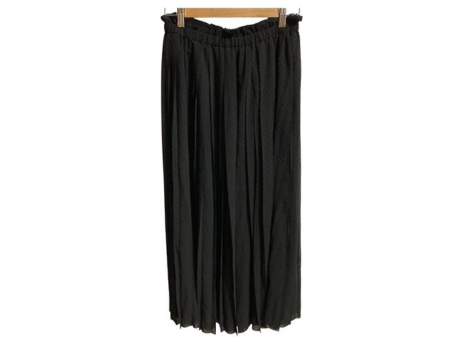 Autre Marque Saia Longa Ingeborg Dot Flocky Preto