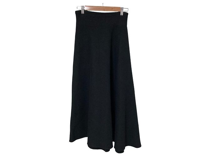 Jil Sander Wollstrickrock Schwarz