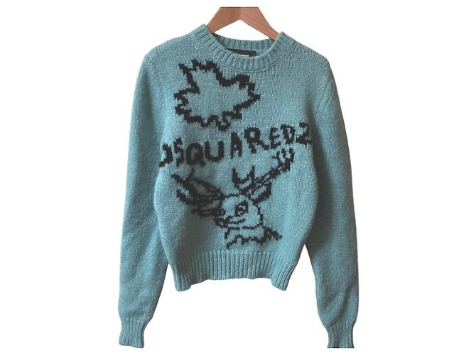 Autre Marque Dsquared2 Alpaka-Strickpullover Blau