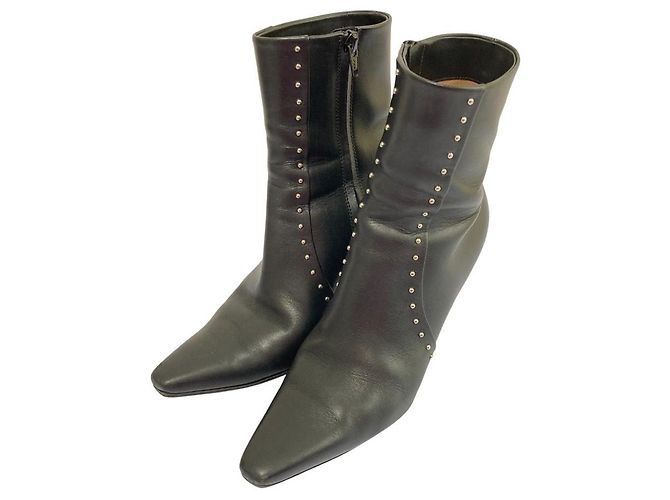 Autre Marque Stivaletti in pelle con borchie PELLICO Nero