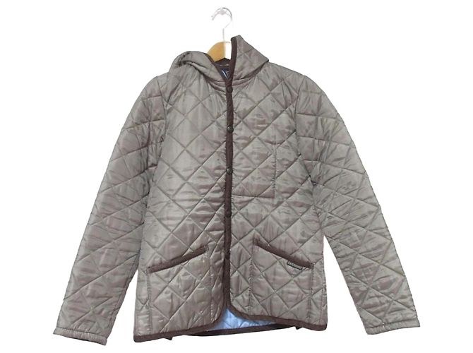 Autre Marque Casaco acolchoado com capuz Lavenham Bege