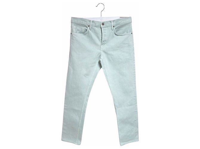 Tom Ford Pantaloni in denim selvedge slim fit con patch logo Verde
