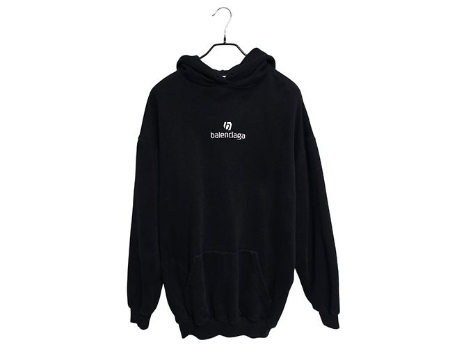 Balenciaga Sponsor Logo Hoodie Schwarz